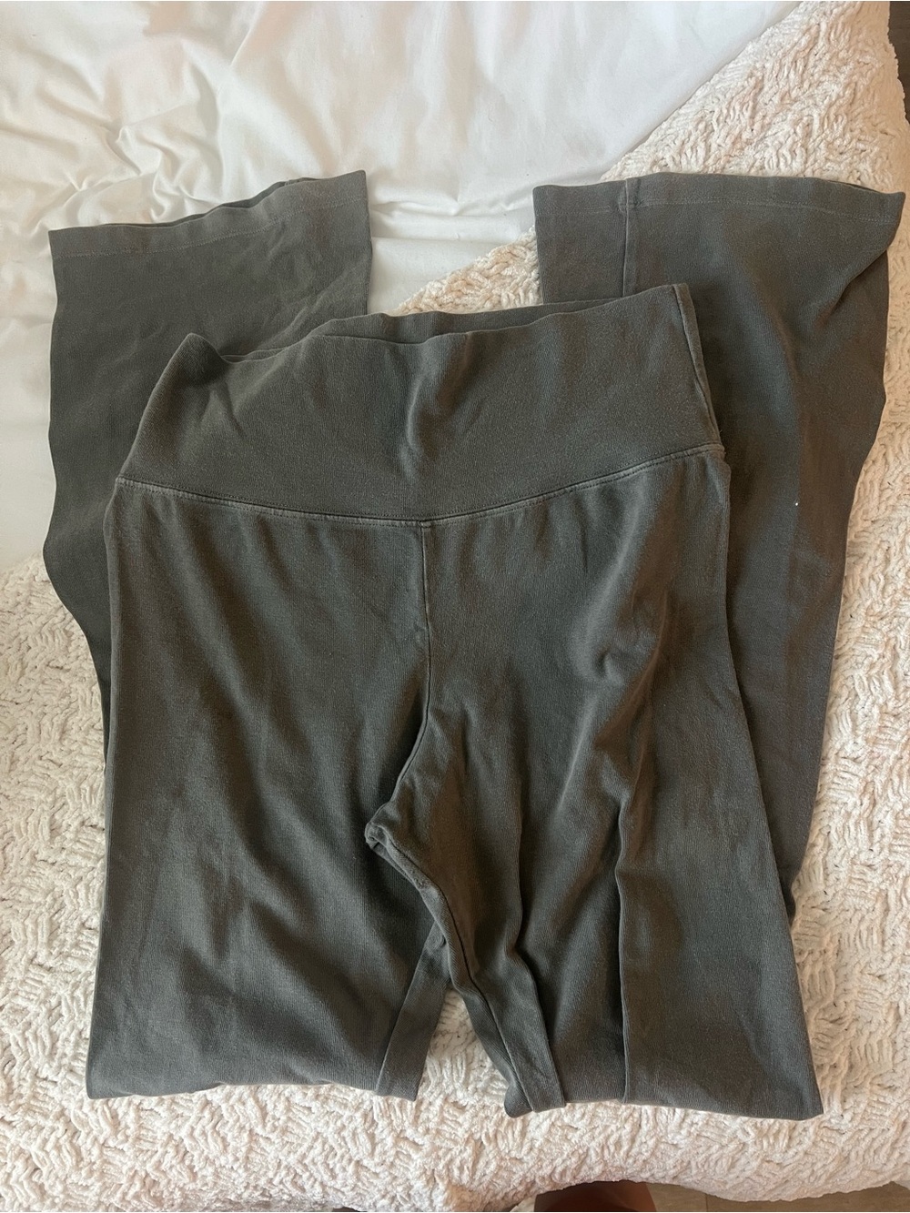 Brandy Melville Foldover Pants - Grey